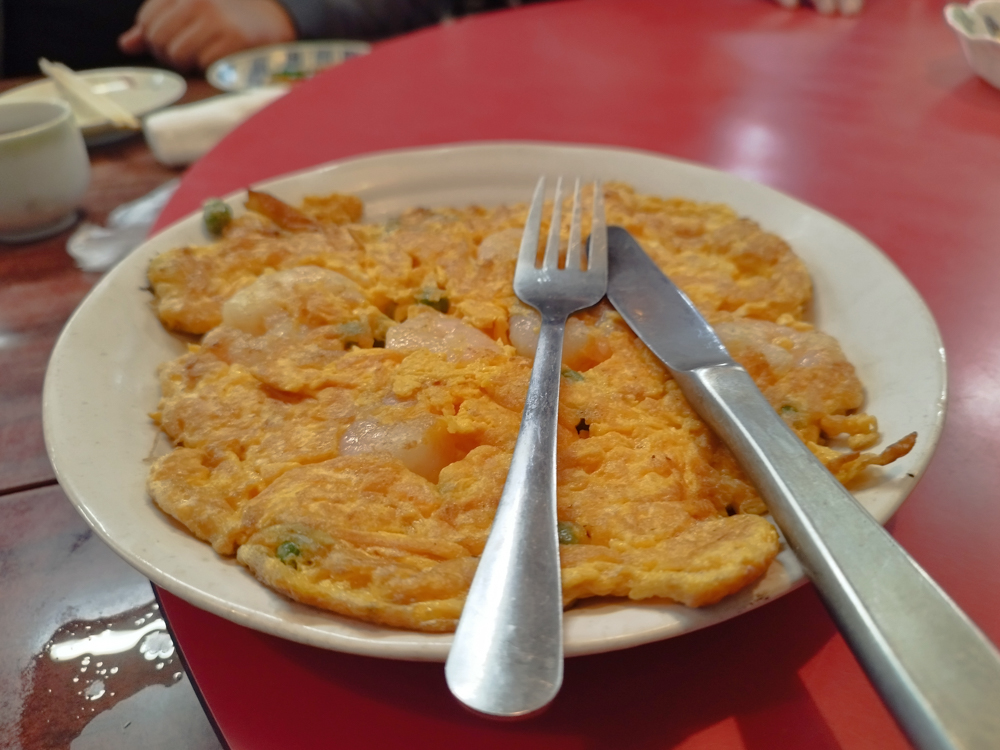 栃木県「中国料理　華清-かしん」　エビ入りたまご炒め